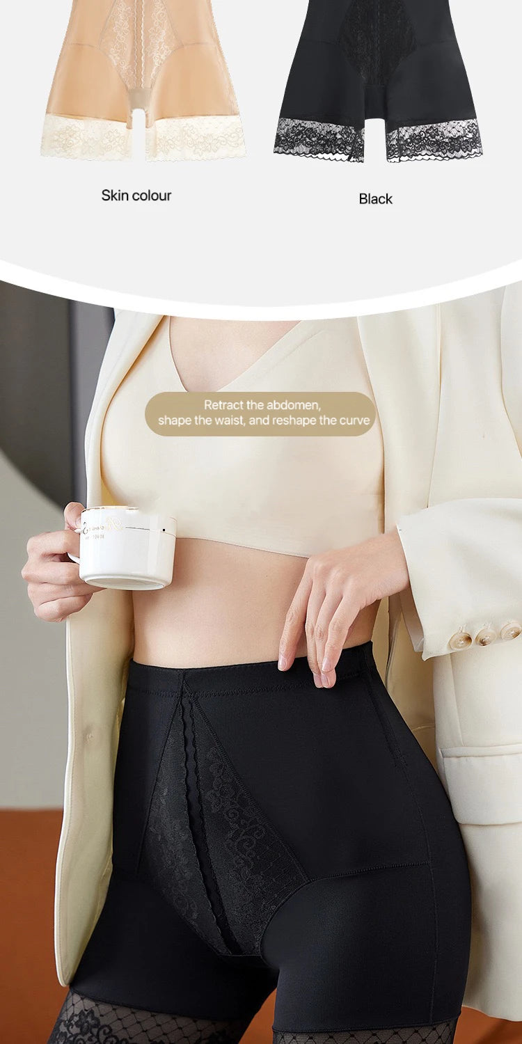 1pcs Women Belly Shaping Brief Mid Waist Lifting Hip Pants Slimming Panties Women Shaper Underwear Breathable Lace Safety Panty