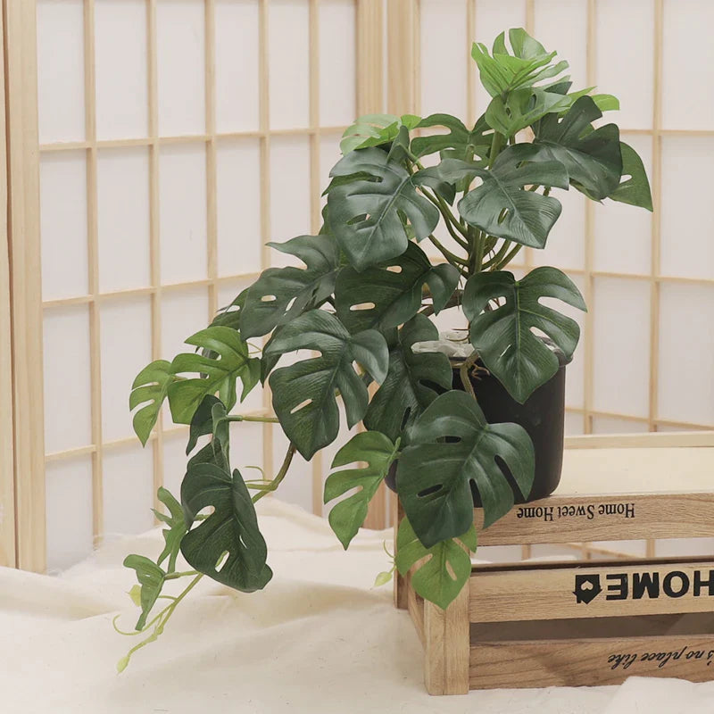 Artificial Turtle Back Leaf Plant Décor