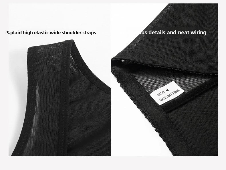 Plus Size Slimming Shirt Thin Seamless Body Shaper Women's Tummy Control High Waist Tank Top Invisible Shapewear