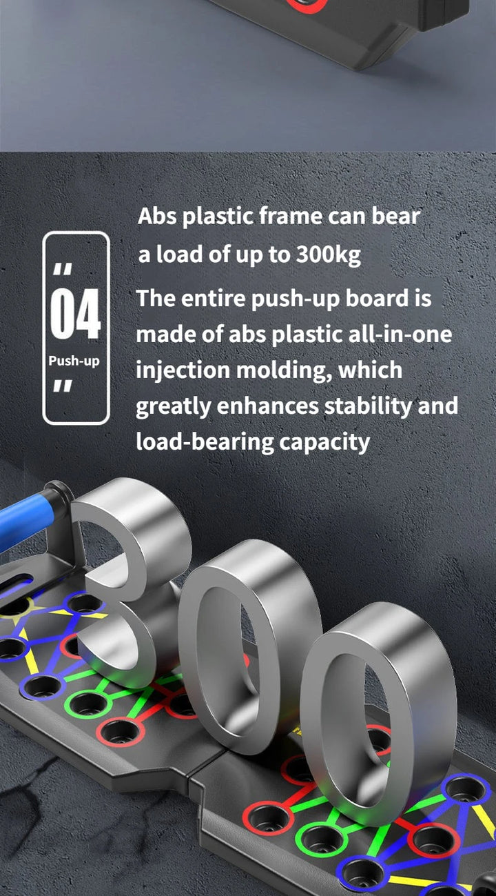 Portable Multifunctional Push-up Board Set With Handles Foldable Fitness Equipment For Chest Abdomen Arms And Back Training