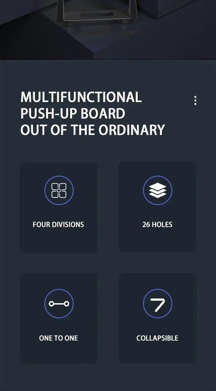 Gift Portable Multifunctional Push-up Board Set with Handles Foldable Fitness Equipment for Chest Abdomen Arms and Back Training