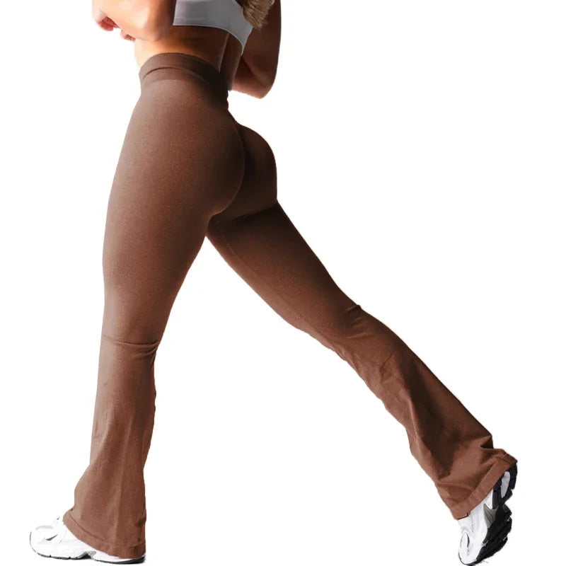 New Black Effortless Flare Leggings Women Soft Workout Tights Fitness Outfits Yoga Pants Gym Wear Spandex Leggings