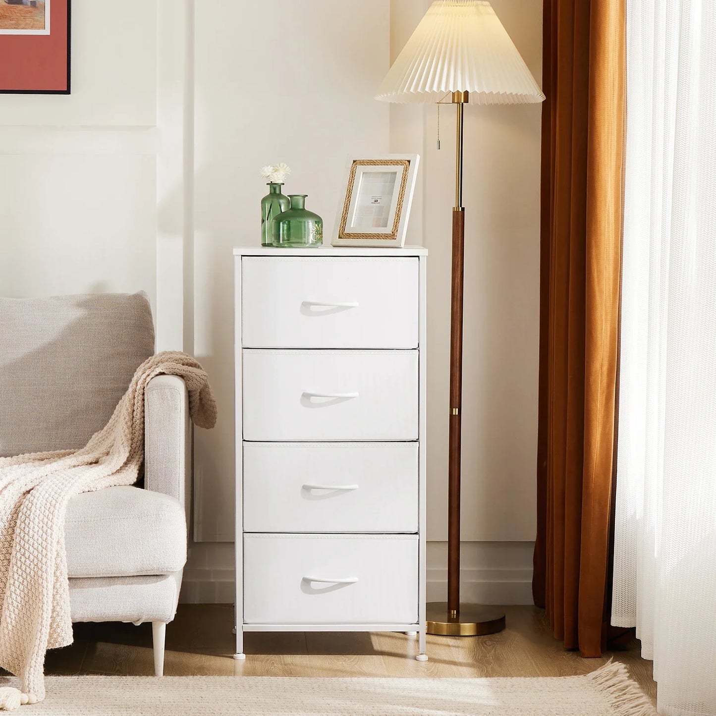 Dresser with 4 Fabric Drawers