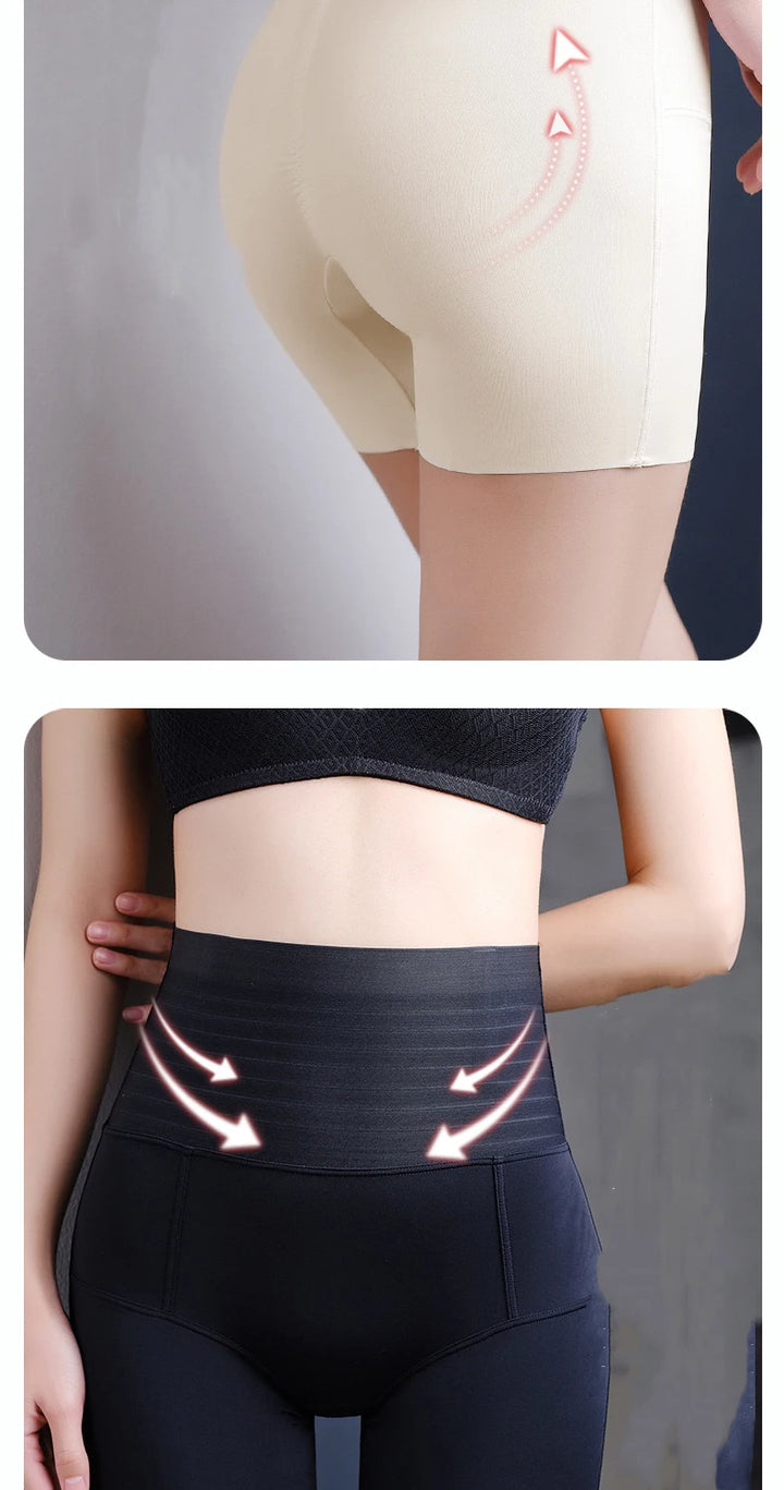 1pcs Seamless Belly Shaping Briefs Mid Waist Lifting Hip Pants Slimming Panties Women Postpartum Shaper Underwear Safety Panty