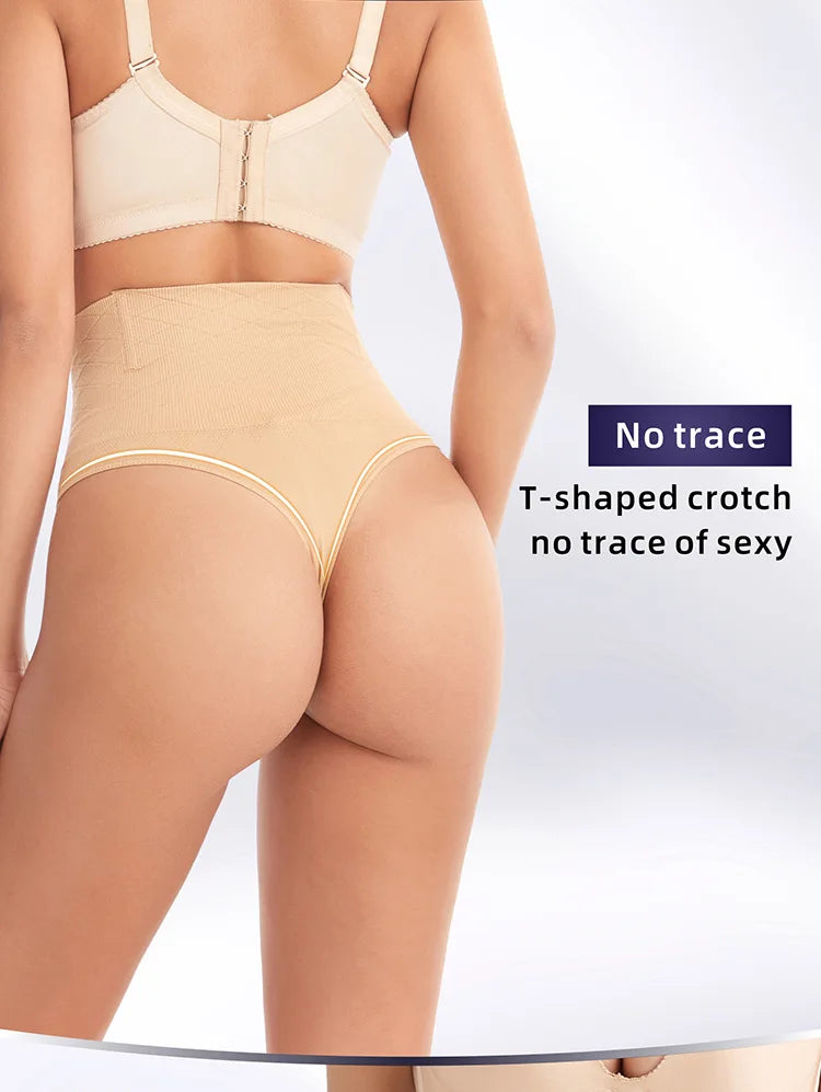Seamless Thong Shapewear Women High Waist Tummy Control Panties Slimming Underwear Butt Lifter Belly Waist Trainer Body Shaper