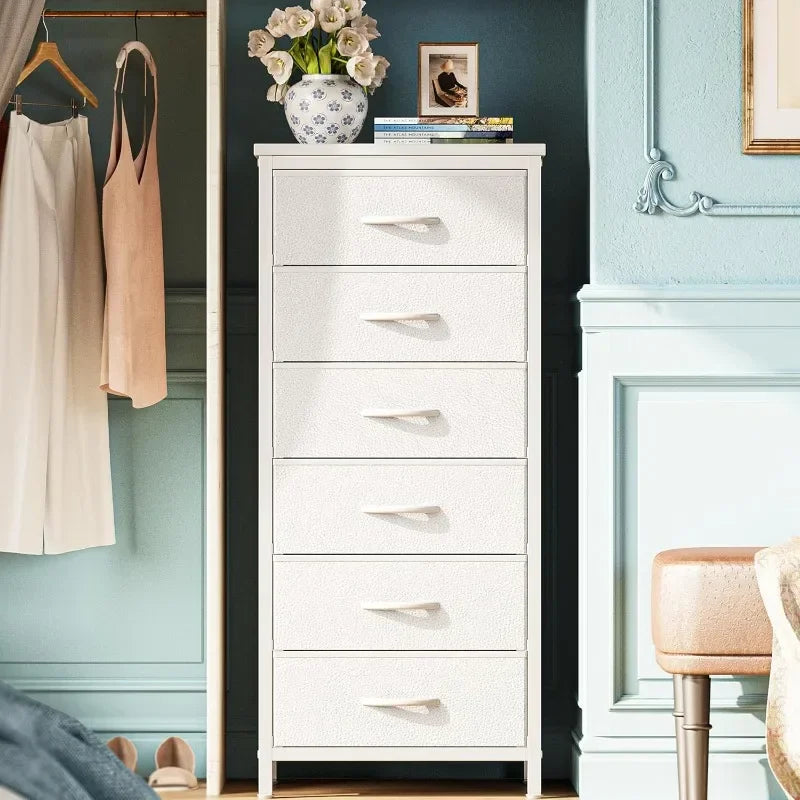 Tall 6-Drawer Fabric Bedroom Dresser