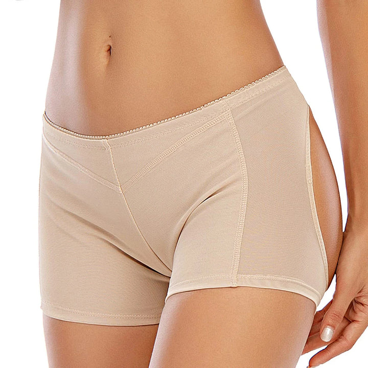 Women's Hollow Sexy Panties Butt Lifter Shapewear Tummy Control Bigger Butt Shaper Sexy Ass Briefs Underwear Nude Black S-3XL