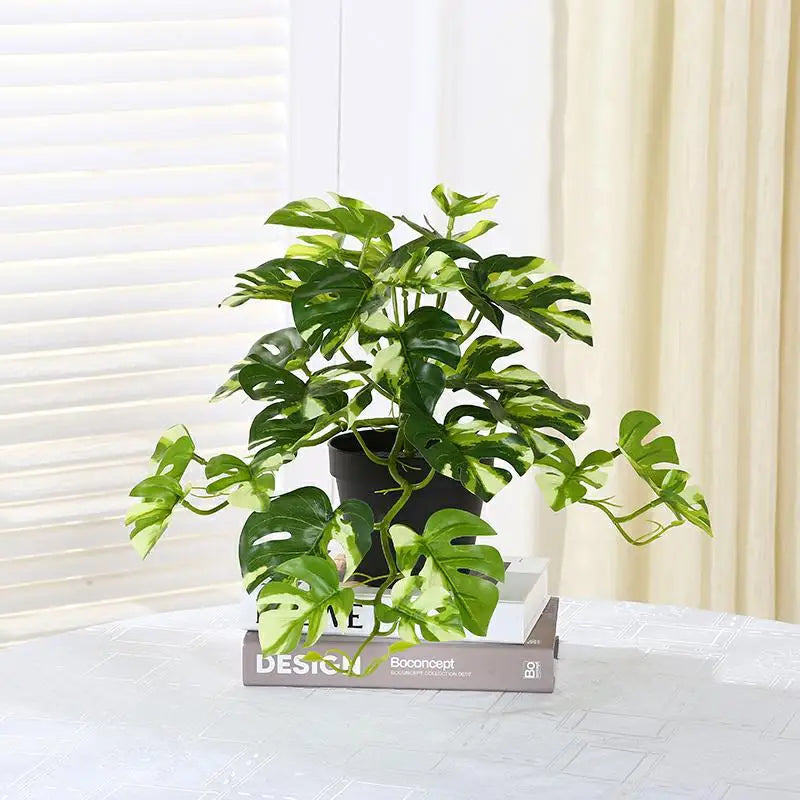 Artificial Turtle Palm Leaf for Décor