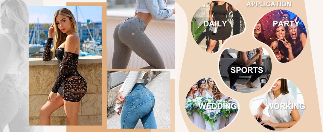 Women's Hollow Sexy Panties Butt Lifter Shapewear Tummy Control Bigger Butt Shaper Sexy Ass Briefs Underwear Nude Black S-3XL