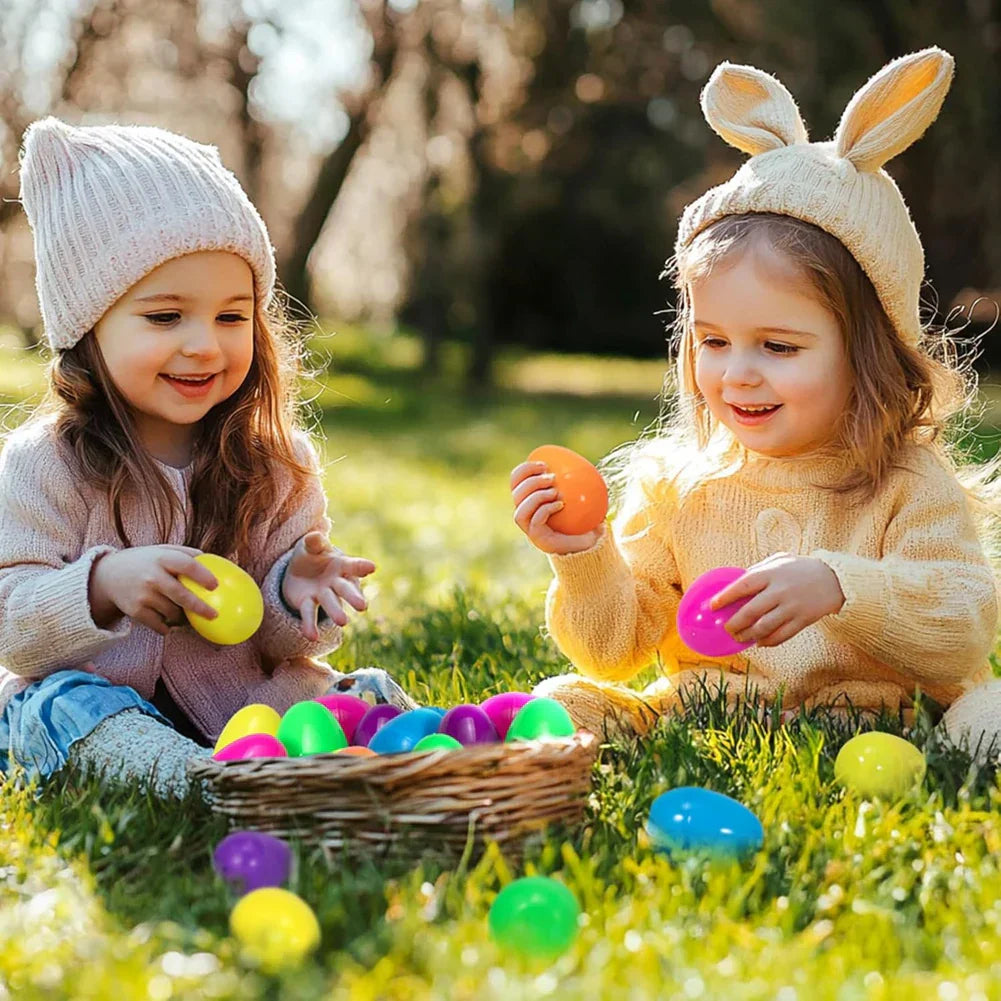 24 Pack Prefilled Easter Eggs Mini Plush Animal Toys Surprise Easter Eggs Kids Easter Egg Hunt Game Party Favors Birthday Gifts