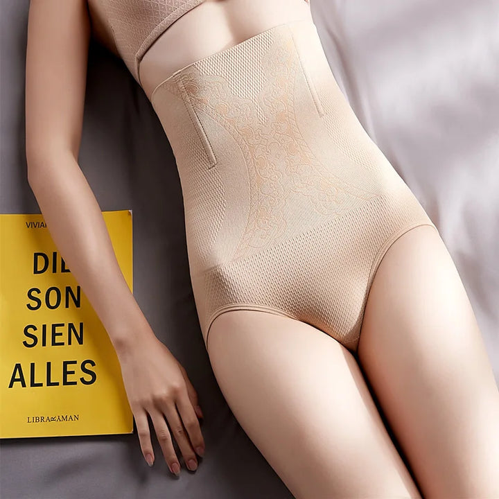 2pcs Women No Trace High Waist Shaping Brief Breathable Body Shaper Slimming Underwear Butt Lifter Control Pantie Shapewear Pant