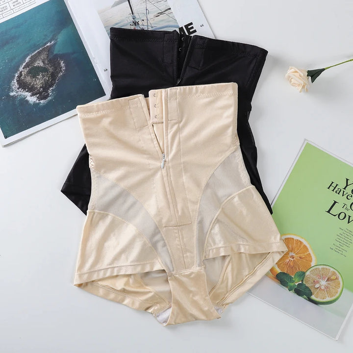 Sexy Shapewear Women High Waist Trainer Body Shaper Tummy Slimming Belly Control Body Shaper Underwear Briefs Zipper Panties