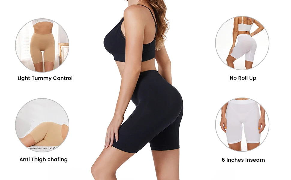 Seamless Shaping Boyshorts Panties for Women Slip Shorts Under Dress Shapewear Shorts Tummy Control Underwear