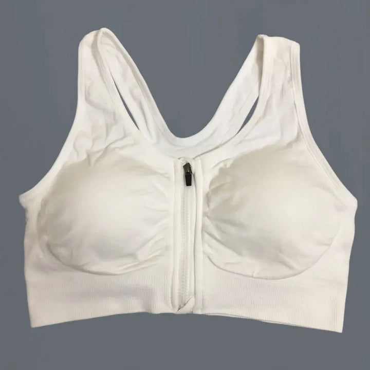 Front Zipper Sport Bra Gym top Breathable Brassiere Yoga Workout Running Vest Women's Underwear Shockproof Running Fitness Bra