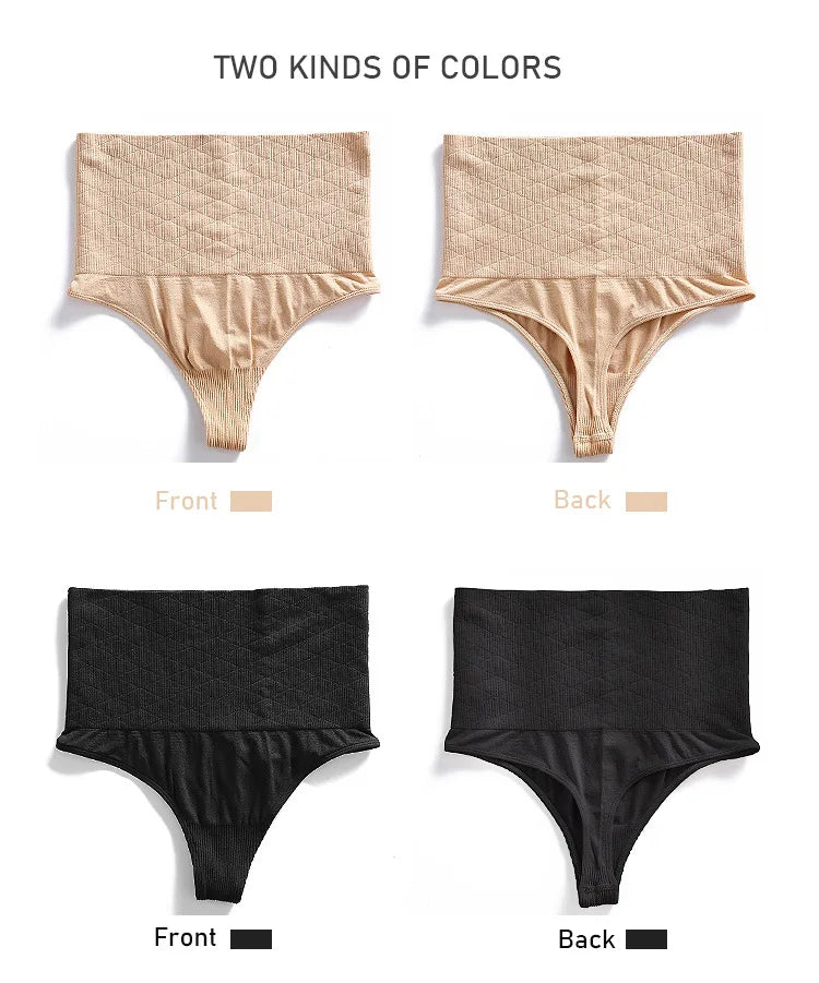 Seamless Thong Shapewear Women High Waist Tummy Control Panties Slimming Underwear Butt Lifter Belly Waist Trainer Body Shaper