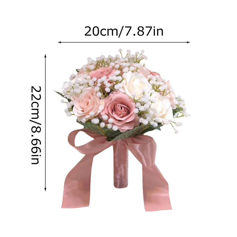 Bridal Bridesmaid Silk Peony Rose Bouquet