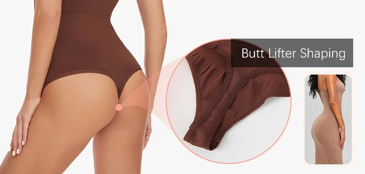 MISSMOLY Bodysuits Sexy Sleeveless Crew Neck Shapewear Thong for womens Waist Trainer Tanks Tops Slim Tummy Control Body Shaper