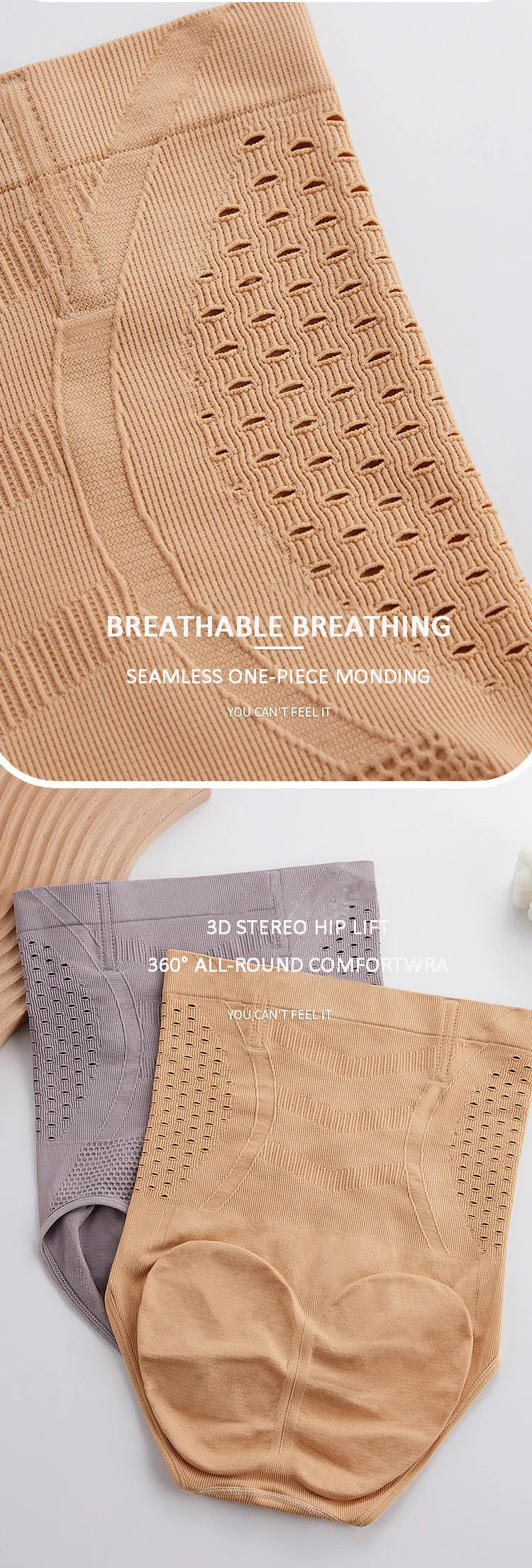 High Waist Flat Belly Slimming Panties Seamless Women's Panties Sexy Hollow Breathable Underwear Cotton Briefs Body Shaper Panty