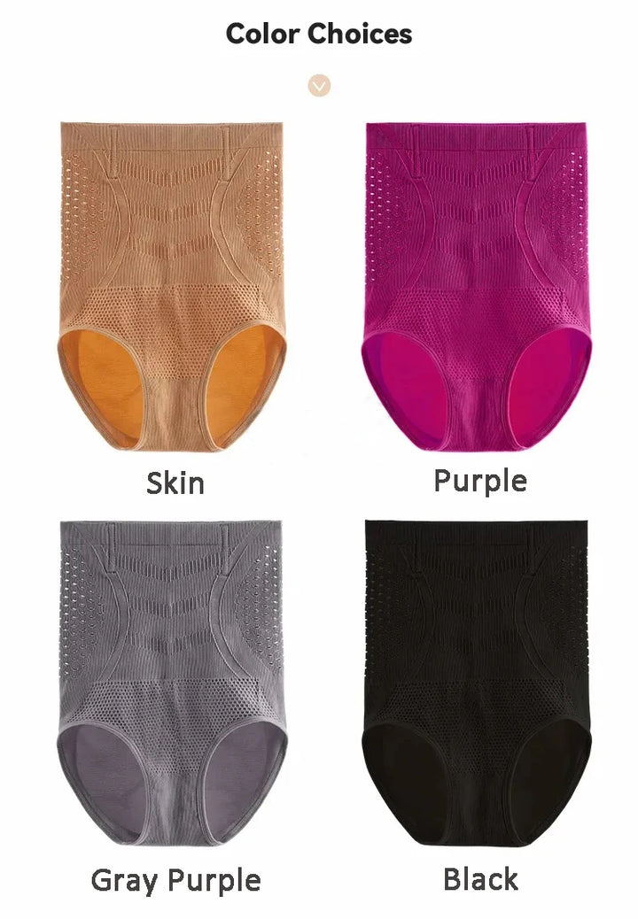 High Waist Flat Belly Slimming Panties Seamless Women's Panties Sexy Hollow Breathable Underwear Cotton Briefs Body Shaper Panty