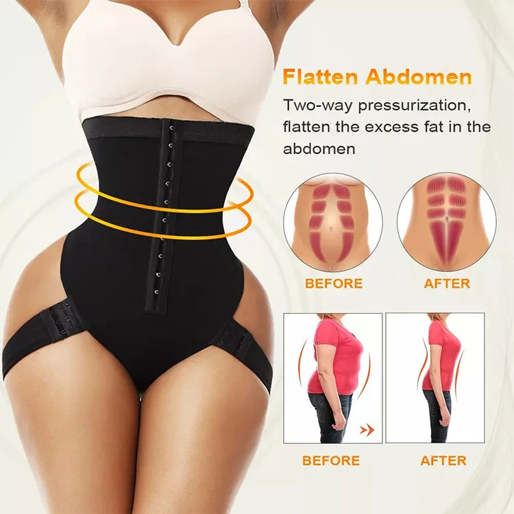 High Waist Abdomen Butt Lifter Control Panties Brief Booty Lift Seamless Shapewear Slimming Pulling Underwear Body Shaper