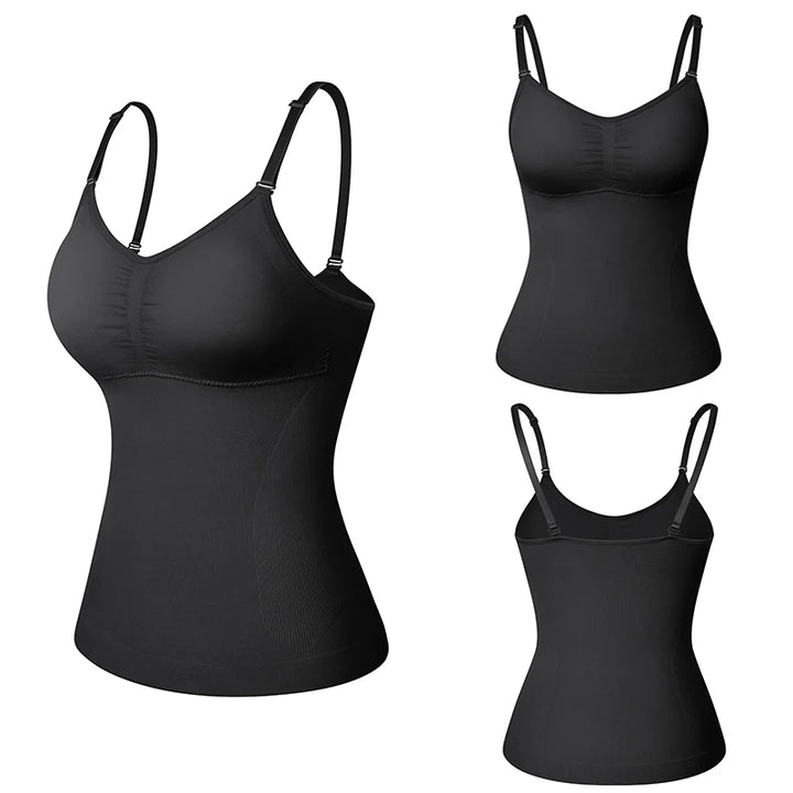 Body Shaper Soft New Slimming Tank Removable Pad Cami Tank Top Comfortable Plus Size Women Shapewear Padded Vest Dropship