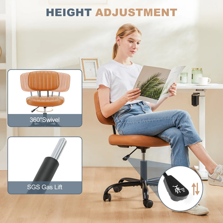 JHK Armless Swivel Office Chair