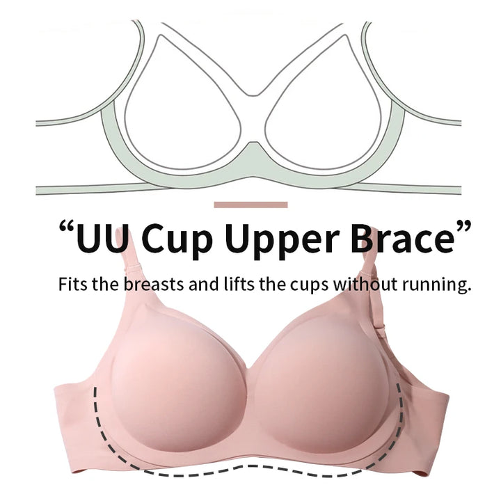 Large 2 In 1 Silicone Breast Pocket Bra Underwear Small Chest Becoming a Big Chest Pad Simulation Cartoon Chest Seamless