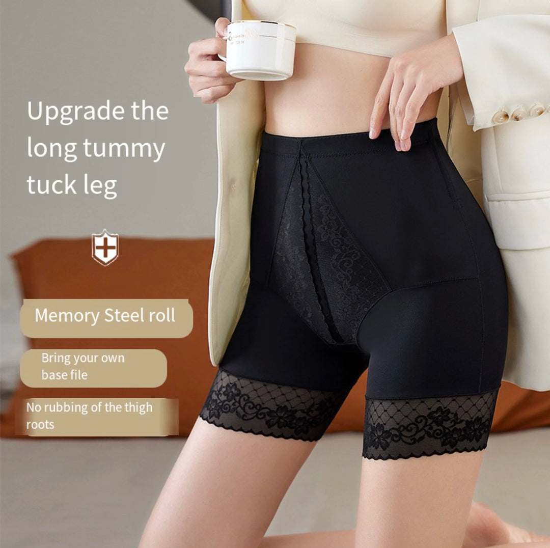 1pcs Women Belly Shaping Brief Mid Waist Lifting Hip Pants Slimming Panties Women Shaper Underwear Breathable Lace Safety Panty