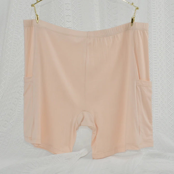 1pc Women's Plus Size Modal Safety Shorts Pants Tummy Control Anti-Slip No Trace Underwear with Pocket Stretchy Soft Leggings