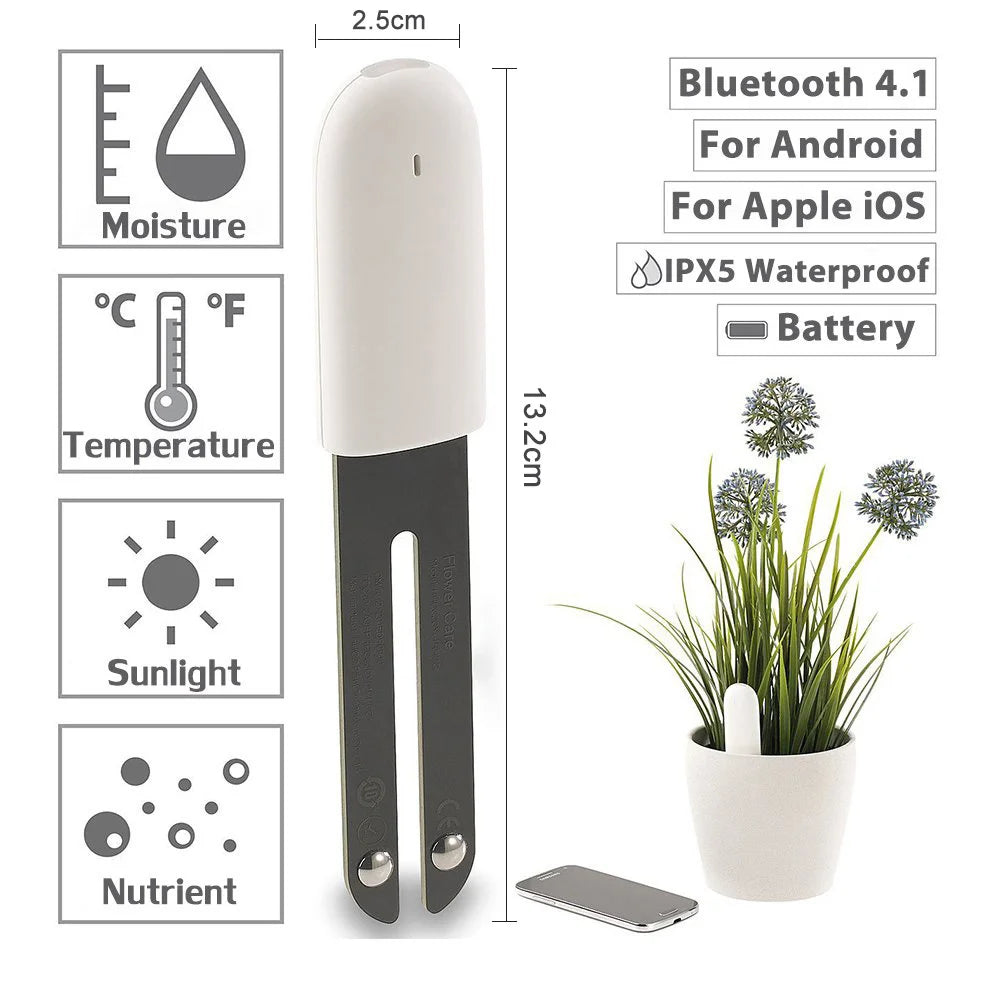 HHCC Flower Monitor Flora Garden Care Plant Grass Soil Water Fertility Smart Tester Sensor Flower Gardening Detector For Xiaomi
