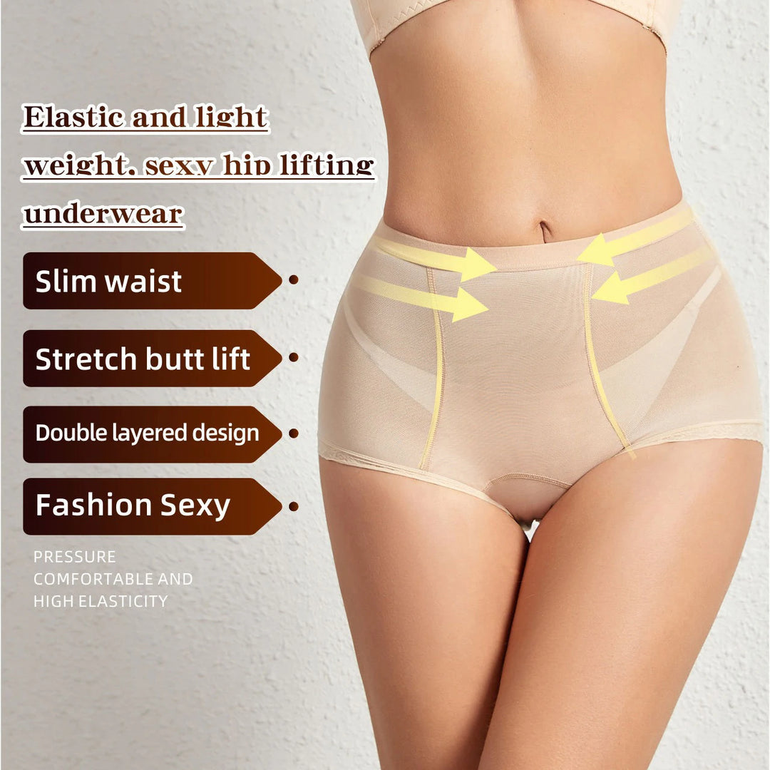 Breathable Mesh Intimates Body Shaping Panties Female Pants High Elastic Control Brief Slimming Belly Shaper Underwear