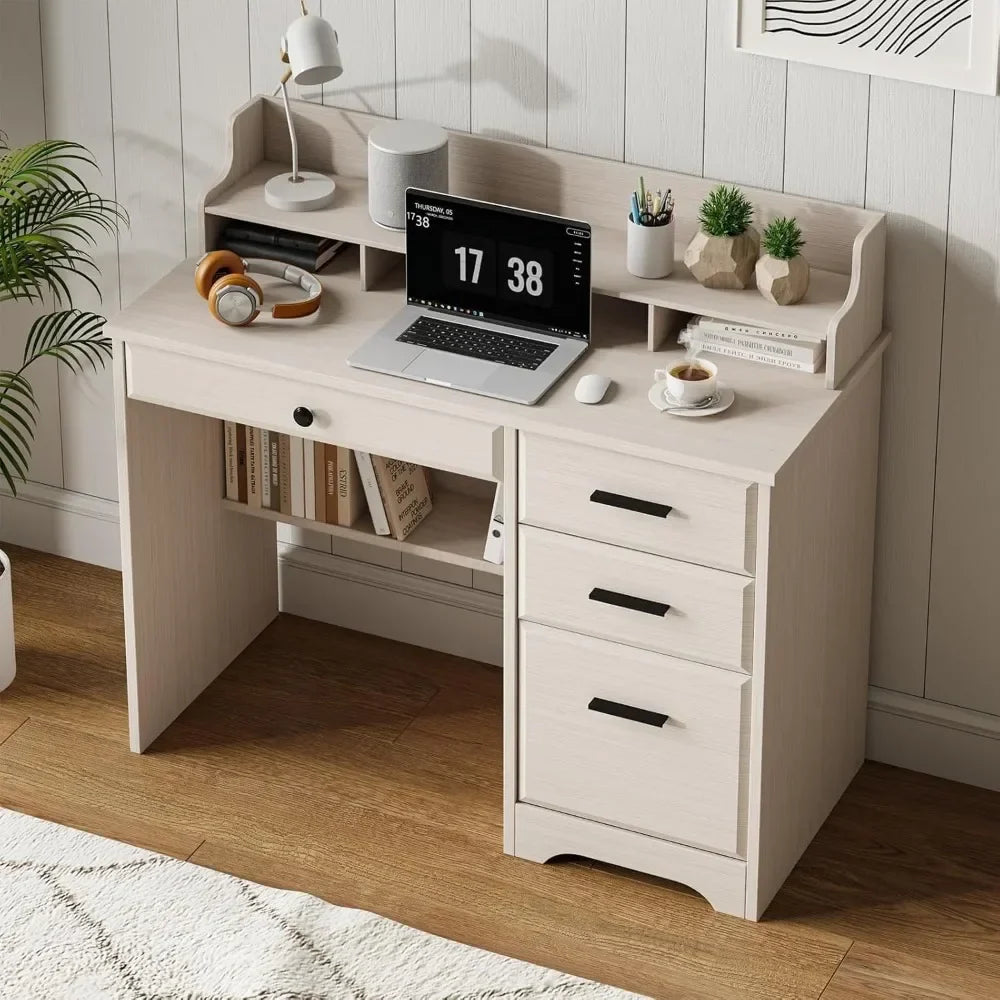 44" Home Office Desk with Storage