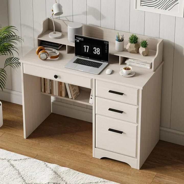 44" Home Office Desk with Storage