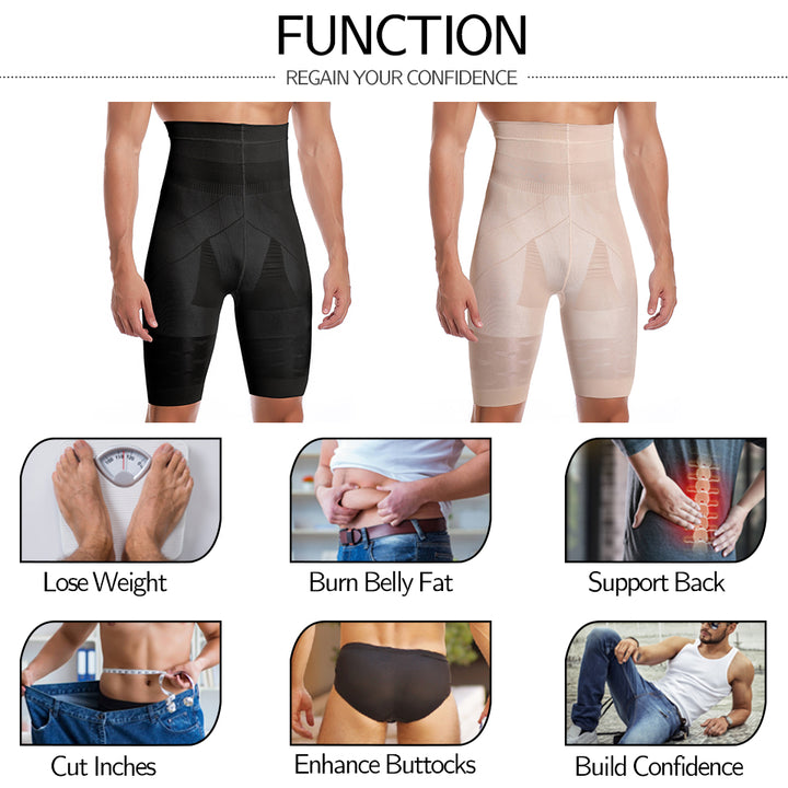 Men Body Shaper Tummy Control Shorts Shapewear Belly Girdle Boxer Briefs High Waisted Slimming Underwear Leg Compression Panties