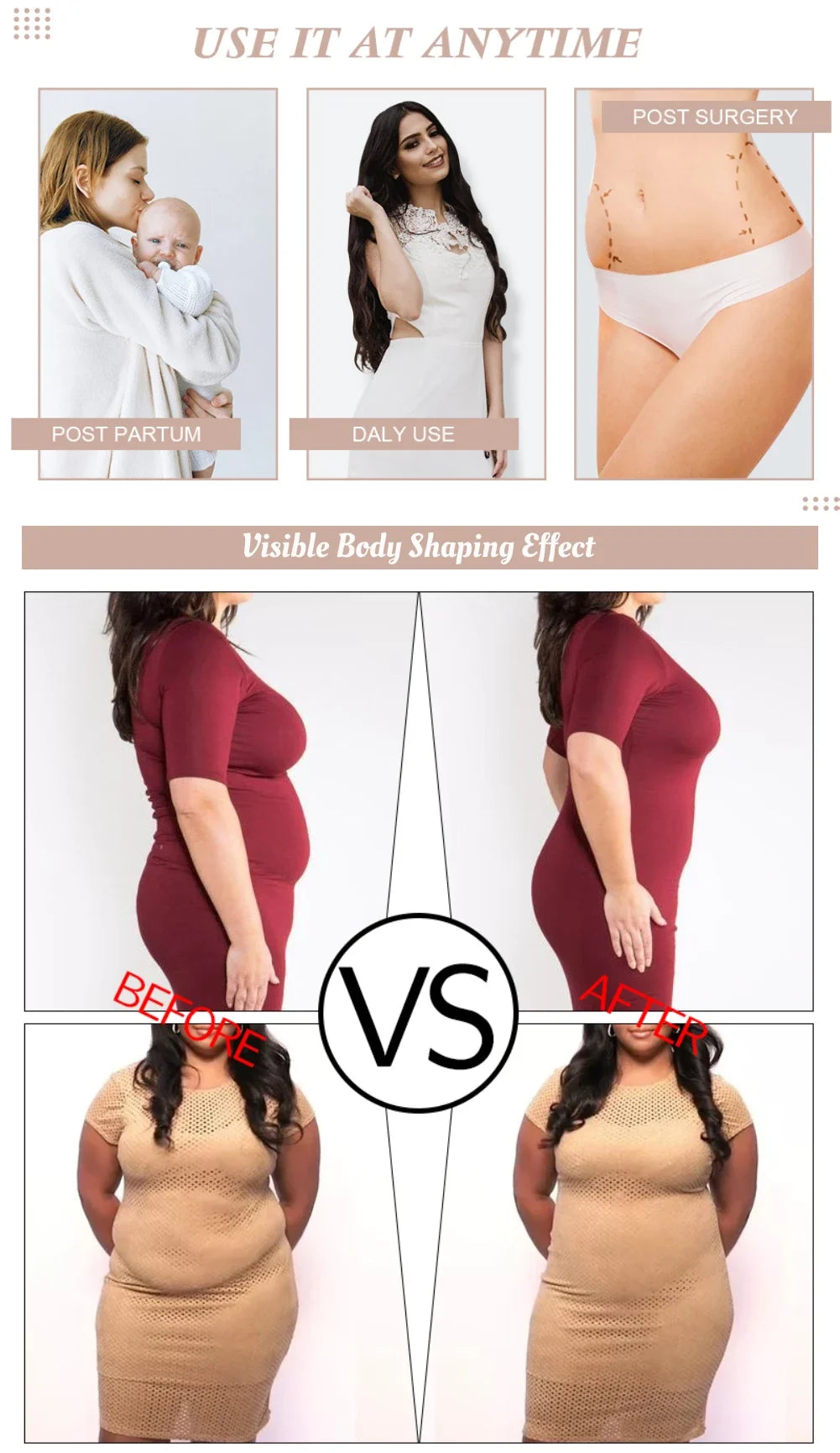 Longline Wireless Expandable Cup Bra Tummy Control Underwear Corset Waist Trainer Sexy Body Shape Push Up Breathable Lingerie