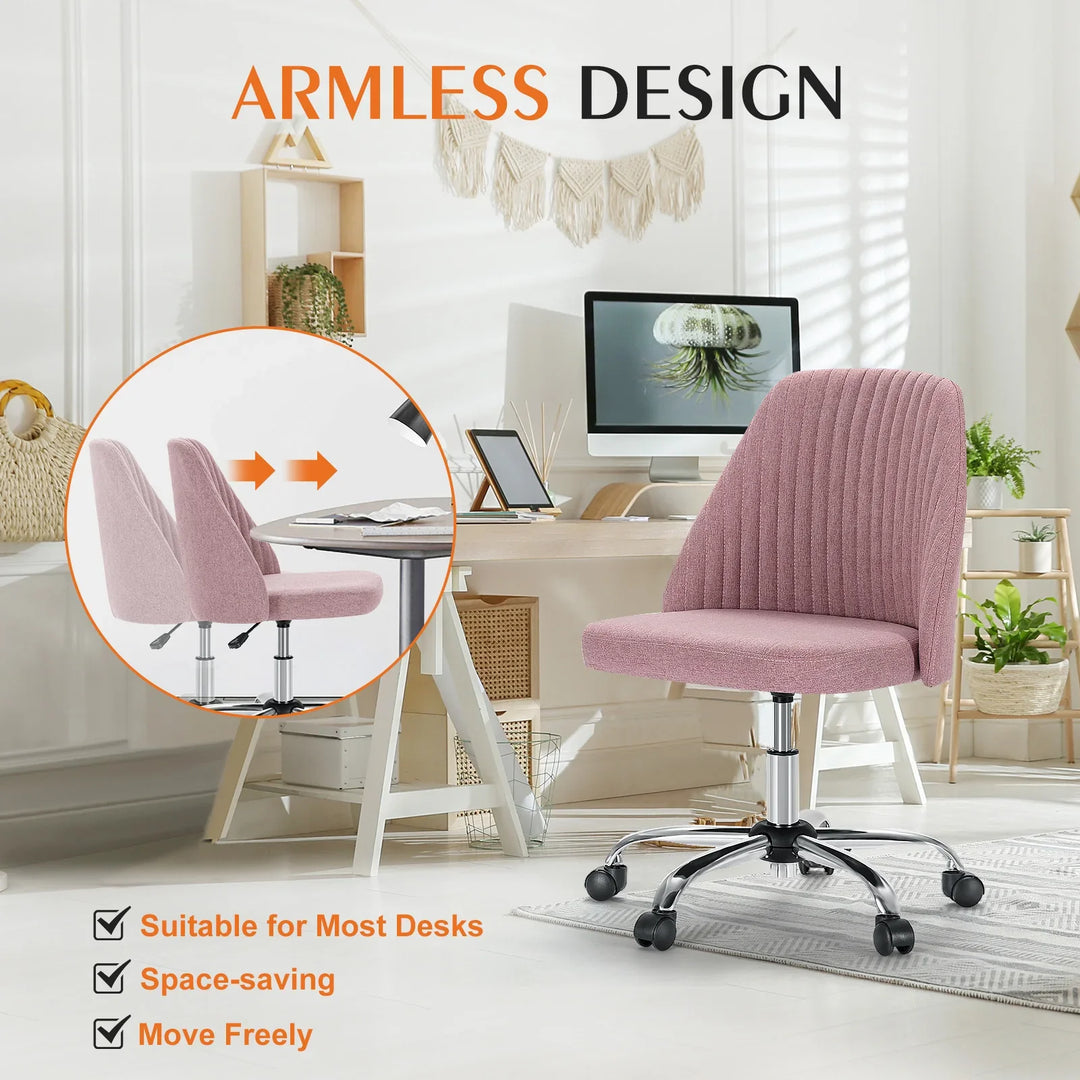 JHK Armless Vanity Swivel Chair