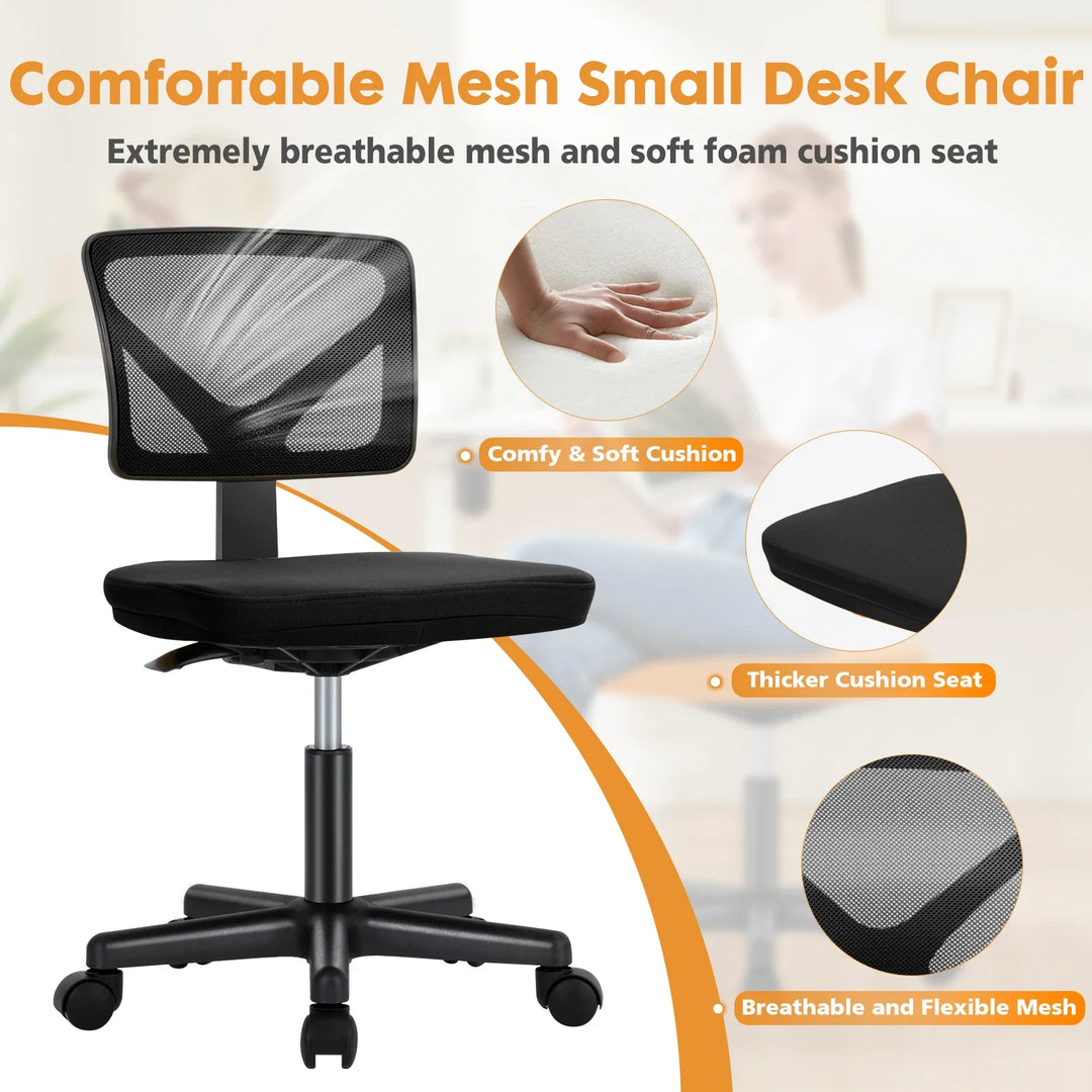 JHK Armless Mesh Office Chair
