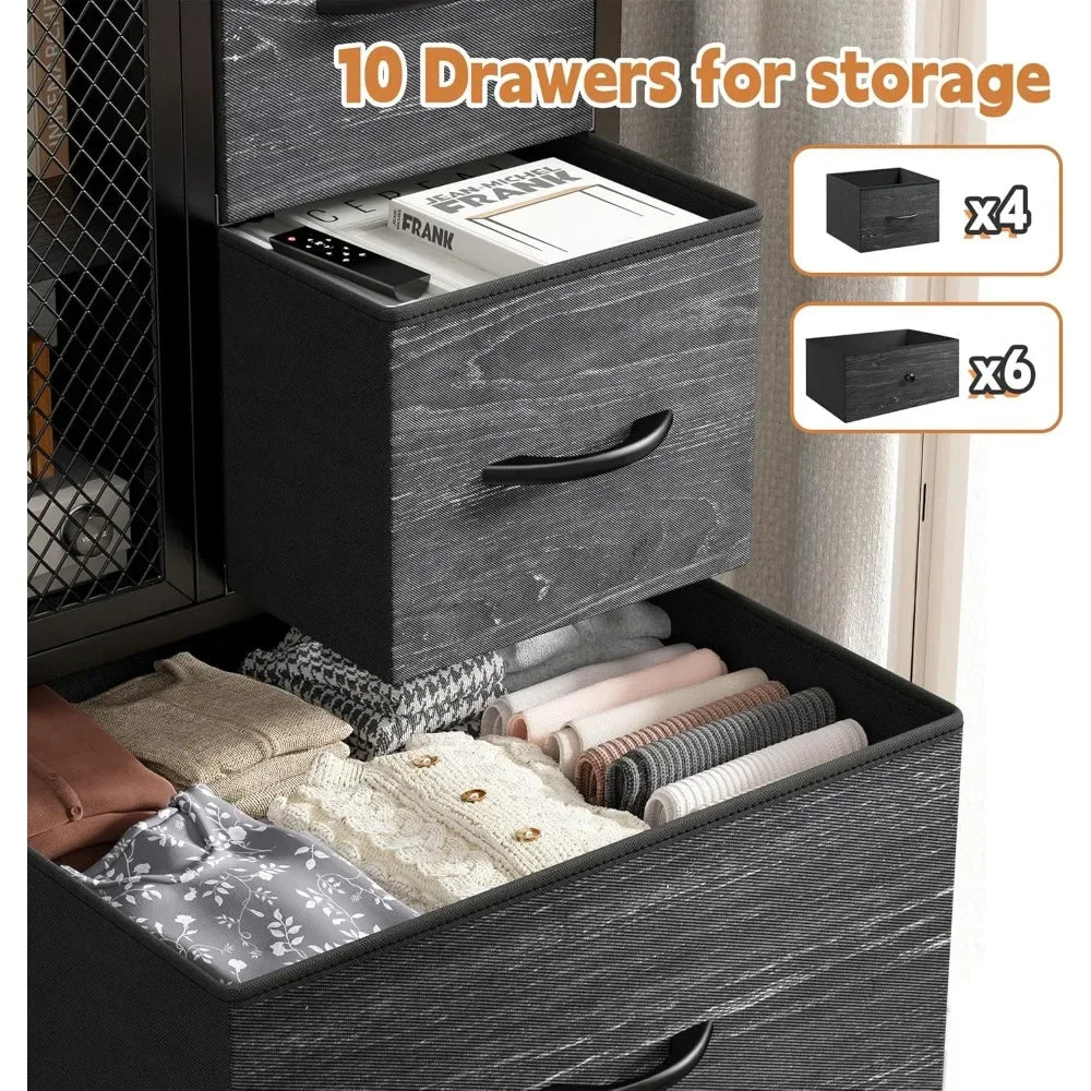 Tall Dresser with Mesh Door