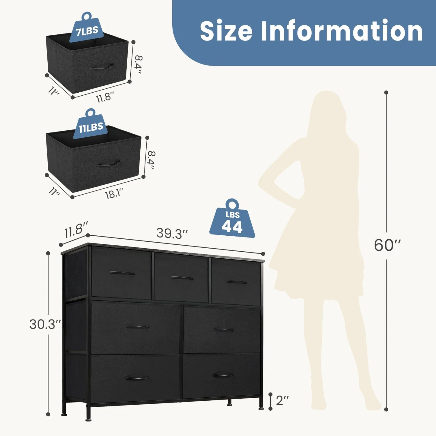 Modern Wooden Dresser with Drawers