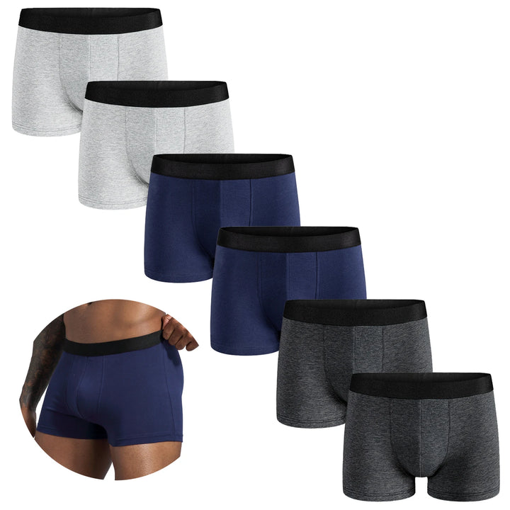 6pcs Pack 2024 Men Panties Cotton Underwear Male Brand Boxer And Underpants For Homme Luxury Set Shorts Box Slip Kit