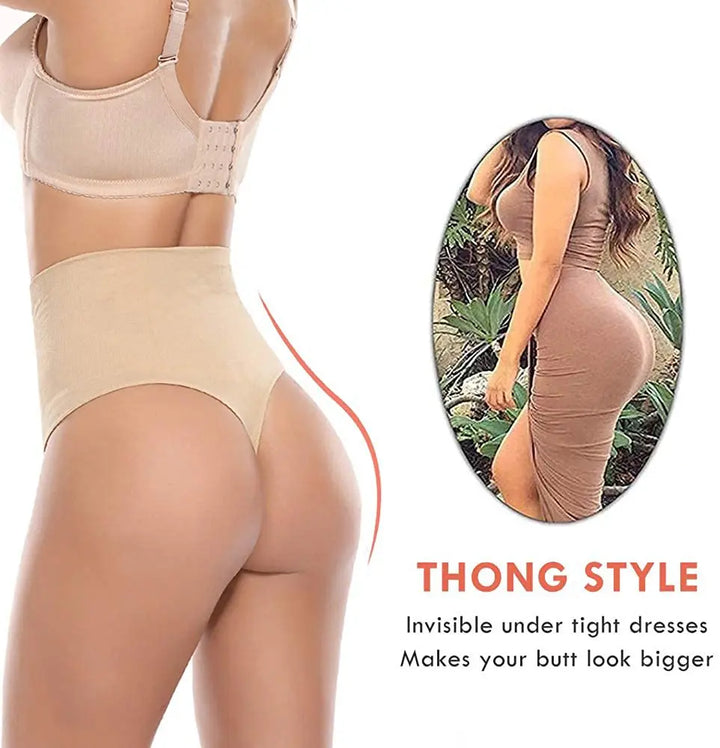Seamless Thong Shapewear Women High Waist Tummy Control Panties Slimming Underwear Butt Lifter Belly Waist Trainer Body Shaper