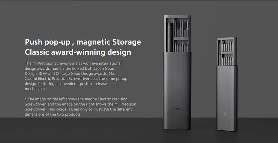 Xiaomi Mijia Electric Precision Screwdriver Magnetic Kit with 24 PCS Screw Heads Power Tools Sets for Smart Home PC Phone Repair