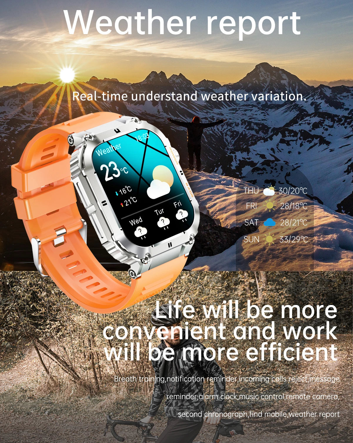 LIGE 1.96”Bluetooth Call Smart Watch Men 400mAh Waterproof Sport Fitness Tracker health monitor Smartwatch for Android IOS Phone