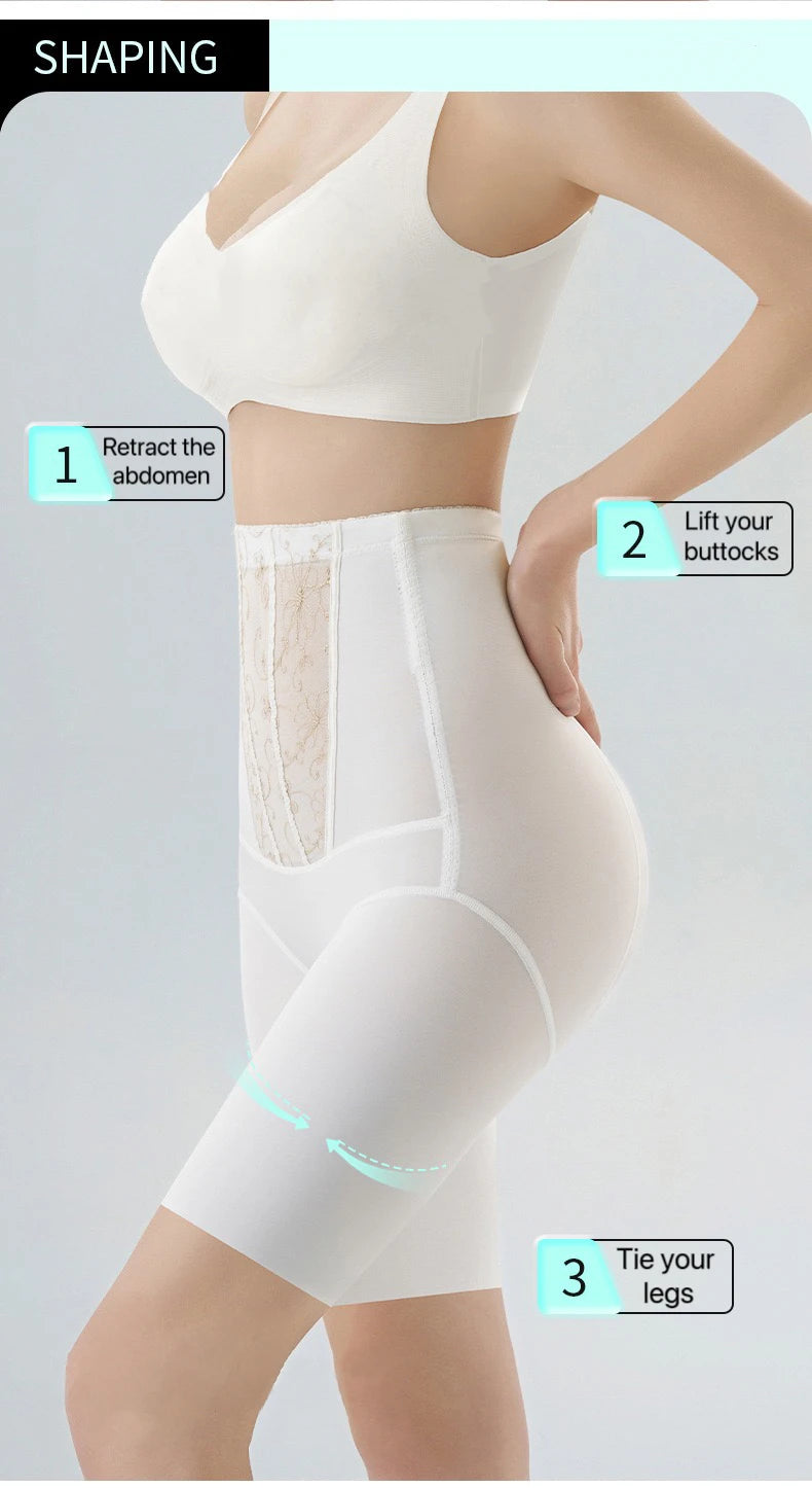 1pcs Seamless Belly Shaping Briefs Embroidery Lifting Hip Pants Slimming Panties Women Potent Shaper Underwear Safety Panty