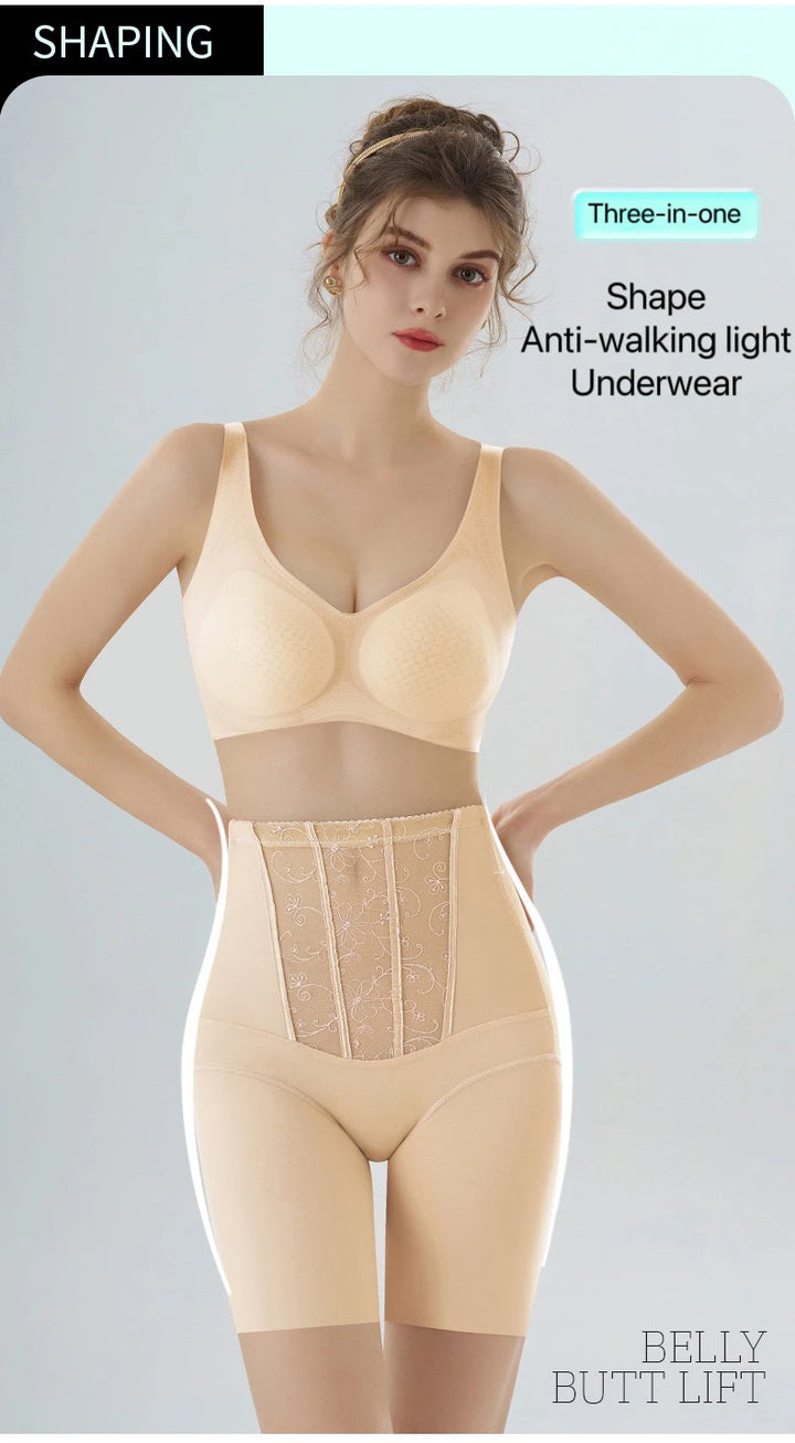 1pcs Seamless Belly Shaping Briefs Embroidery Lifting Hip Pants Slimming Panties Women Potent Shaper Underwear Safety Panty