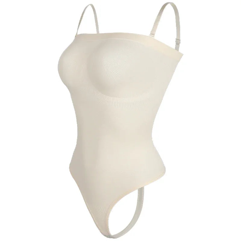 Strapless Bodysuit Women Thongs Shapewear Bustier Tube Tops Tummy Control Body Shaper Waist Trainer Butter Lift Skinny Underwear