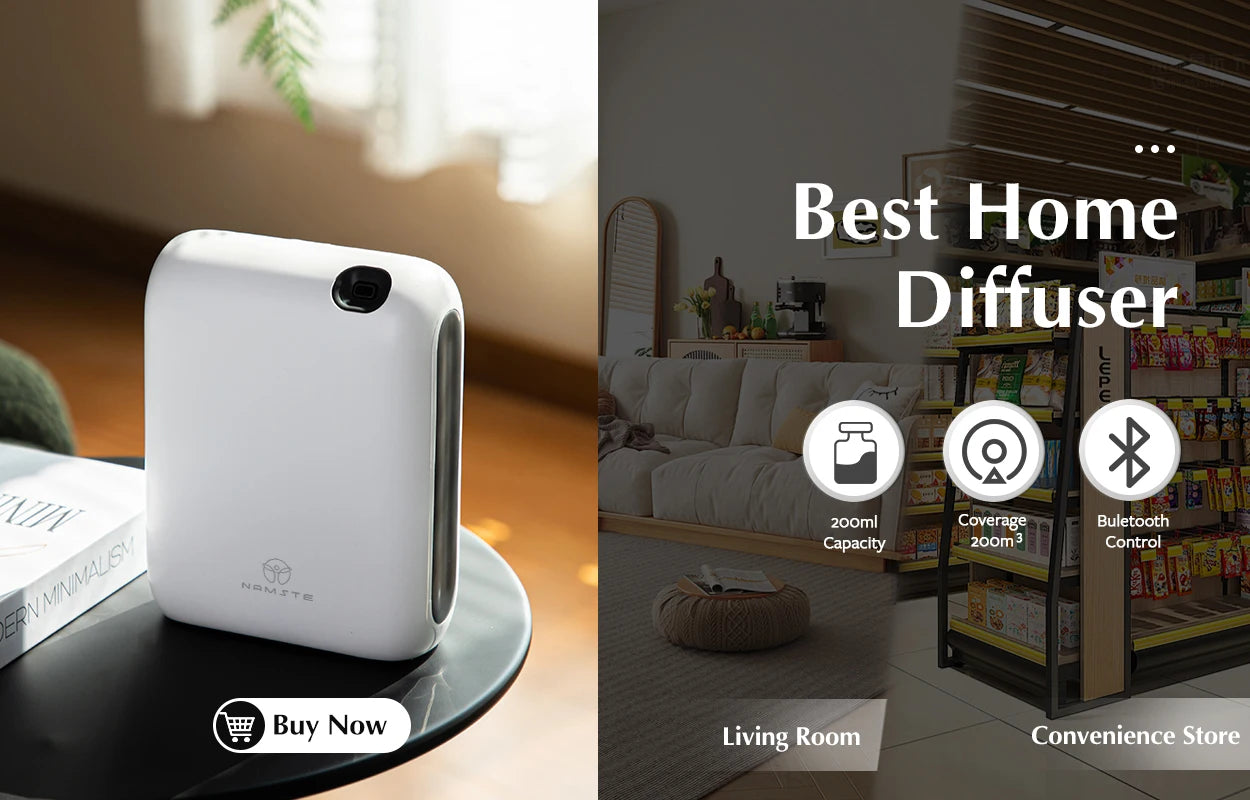 Namste Coverage 300m³ Aromatherapy machine Electric Fragrance Diffuser Bluetooth Home Air Freshener Wall Mounted Air Purifier