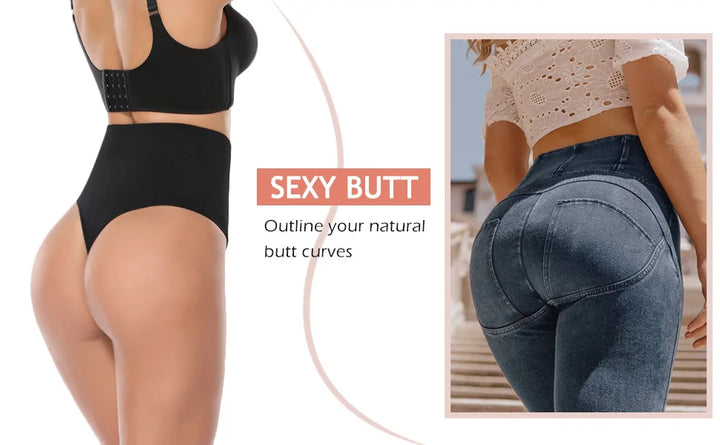 Seamless Thong Shapewear Women High Waist Tummy Control Panties Slimming Underwear Butt Lifter Belly Waist Trainer Body Shaper