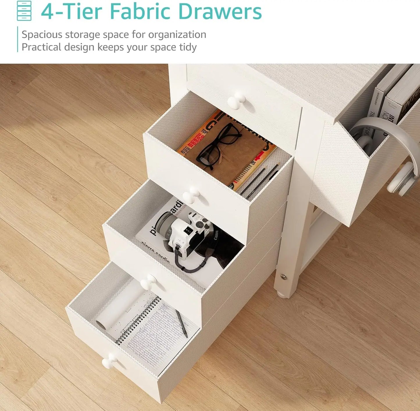 White L Shaped Office Desk