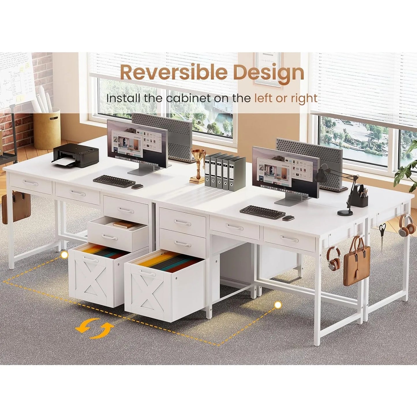 Office Desk with Drawers